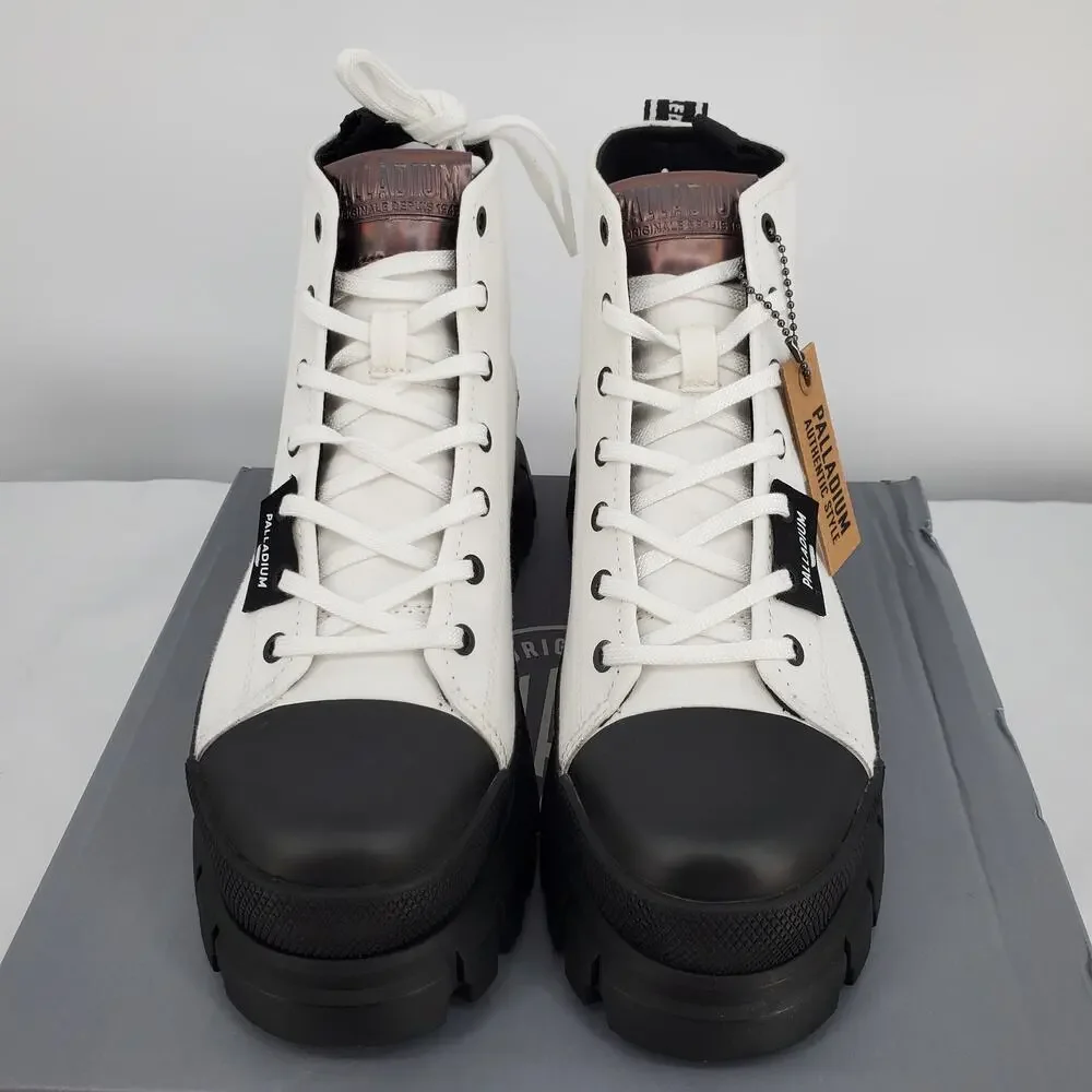 Palladium Womens 9 Revolt HI TX Star White Platform Boot‎ 97242-116-M New